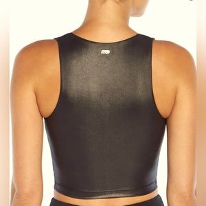 Black Glossy sports bra/ active wear top